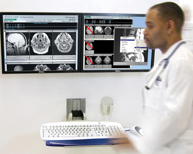 Ergotron 28-514-800 Neo-Flex Monitor Dual Wandhalterung Praxis Ergotron 28-514-800 Neo-Flex Monitor Dual Wandhalterung Praxis