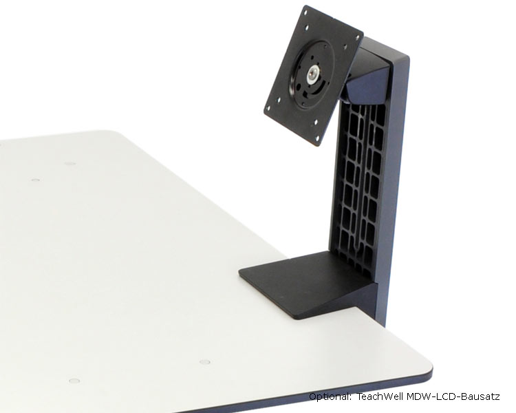 Ergotron TeachWell Steh Sitz Tisch mit Ablage und Rollen (24-220-055), Details Ergotron TeachWell Steh Sitz Tisch mit Ablage und Rollen (24-220-055), Details