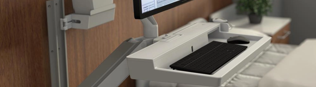 Ergotron CareFit – Ergonomische Visitenwagen für Krankenhäuser / Kliniken