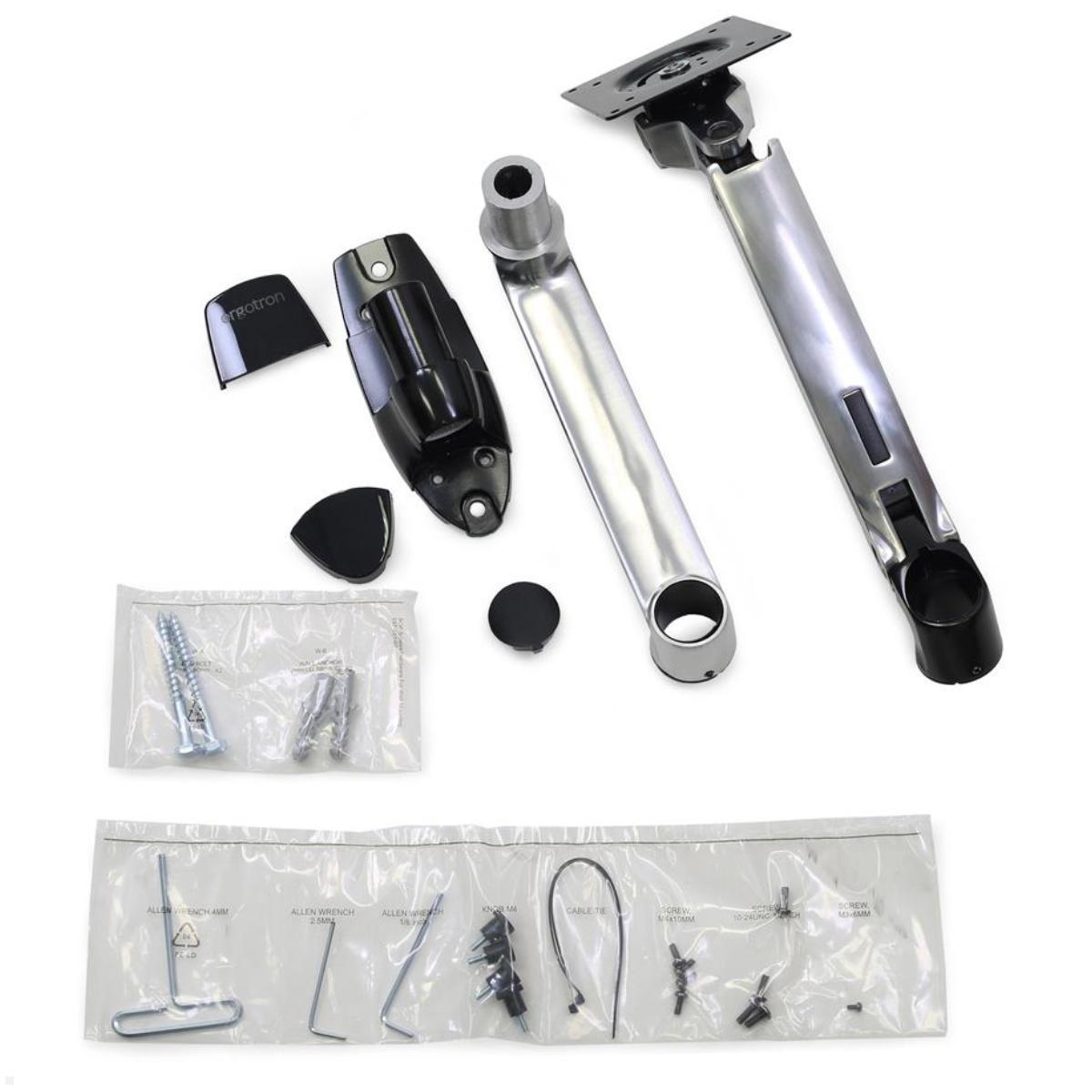 Ergotron LX Arm Monitorhalterung für Rohre / Säulen 46-50 mm, silber, Lieferumfang Monitorarm Ergotron LX Arm Monitorhalterung für Rohre / Säulen 46-50 mm, silber, Lieferumfang Monitorarm