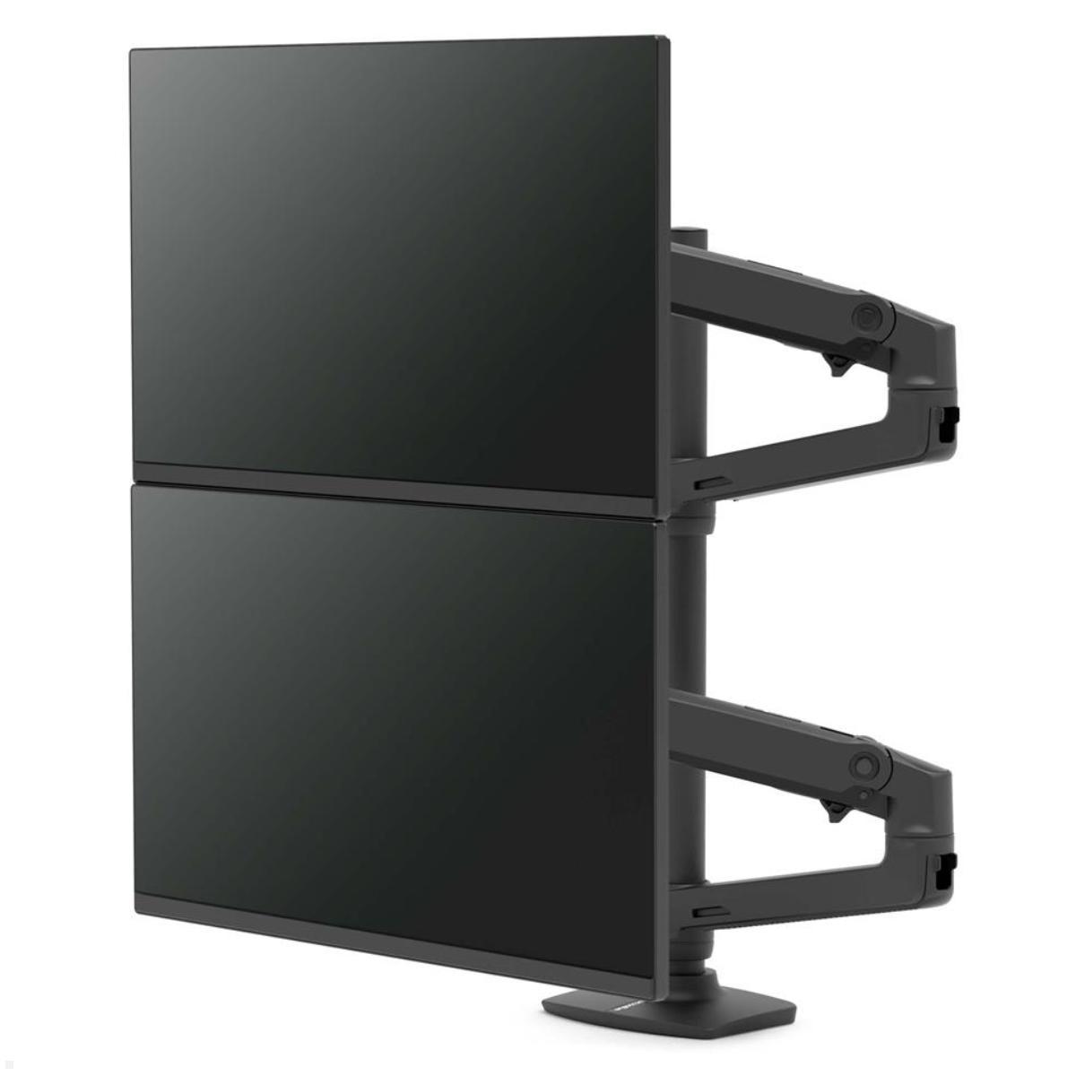 Ergotron LX Dual Monitor Tischhalterung 40 Zoll, schwarz (45-509-224), Anordnung übereinander Ergotron LX Dual Monitor Tischhalterung 40 Zoll, schwarz (45-509-224), Anordnung übereinander