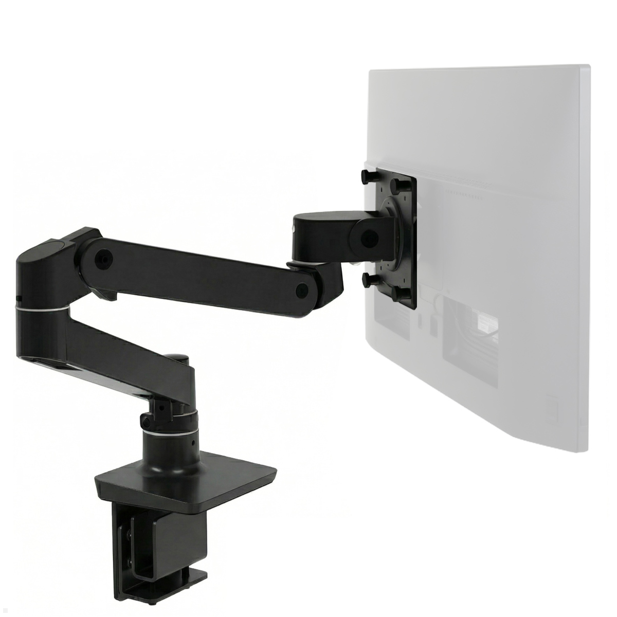 Ergotron LX Pro Monitor Tischhalterung schwenkbar bis 34 Zoll für USM Tische, schwarz