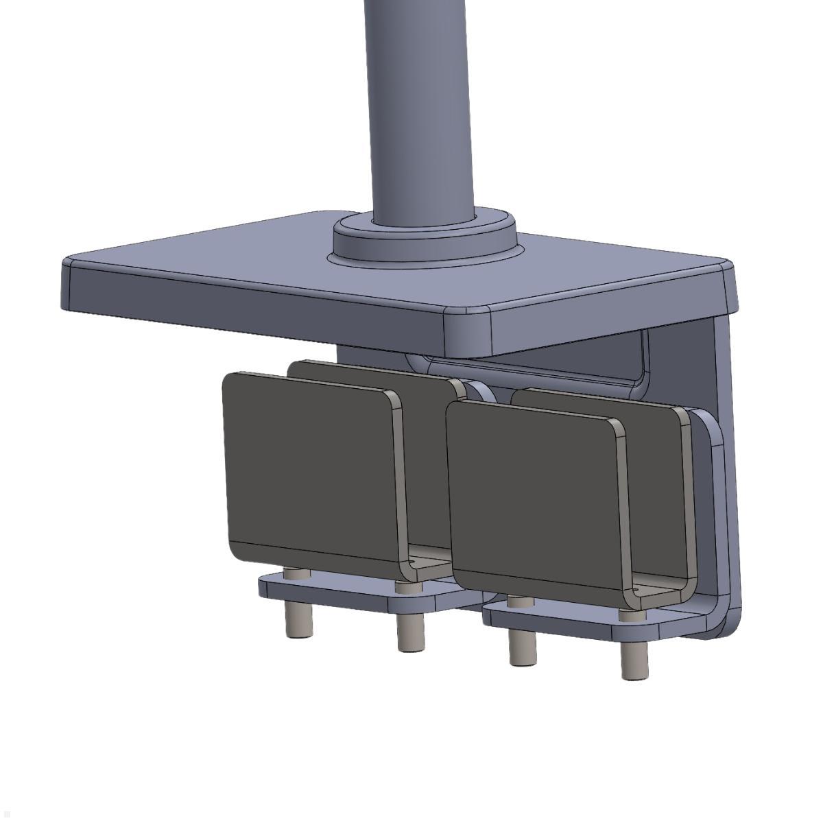 Ergotron LX Pro Dual Monitor Tischhalterung mit hoher Säule für USM Tische, Klemme