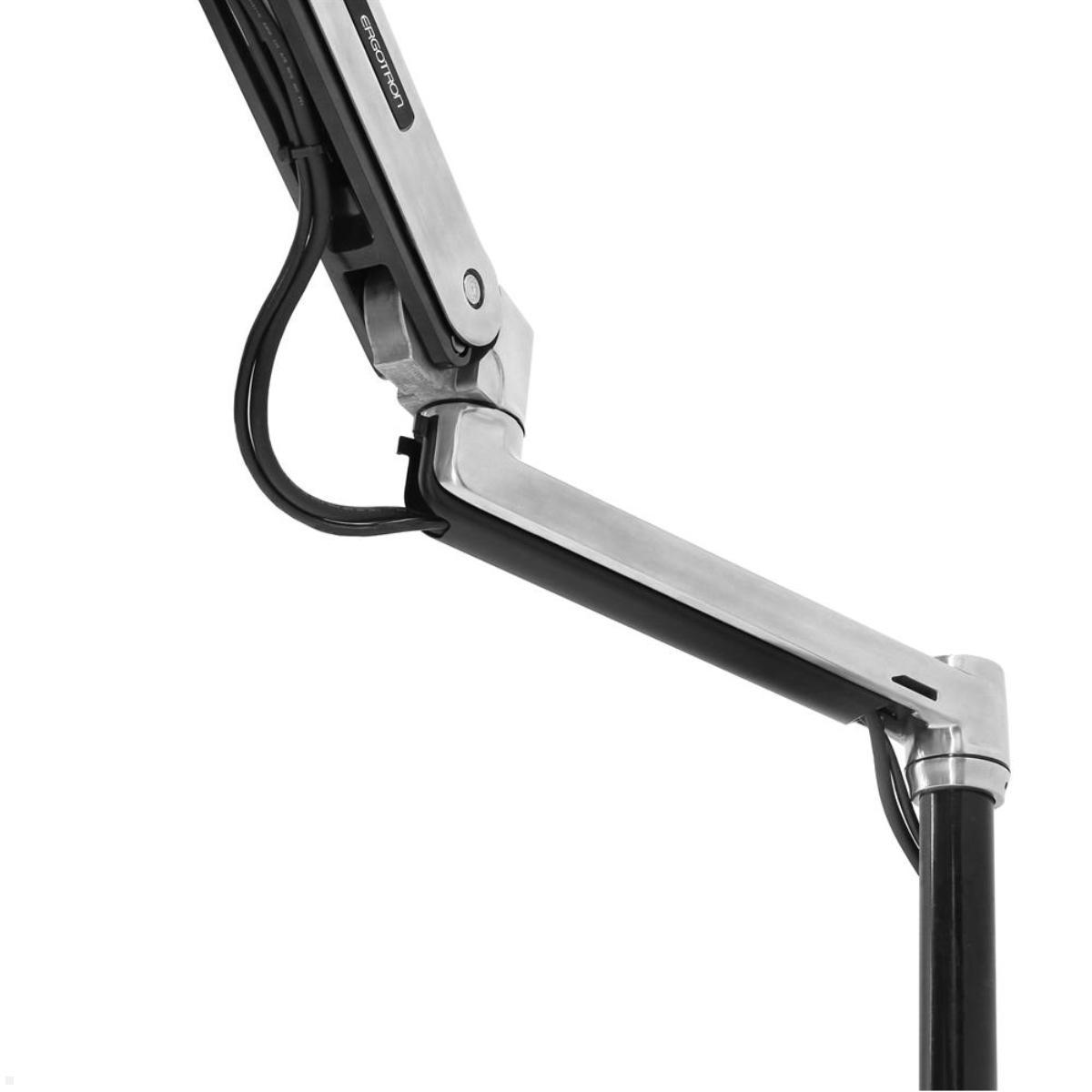 Ergotron WorkFit-LX Steh-Sitz Arbeitsplatz Monitorhalterung mit Tastaturablage (45-405-026), ergonomische Monitorhalterung