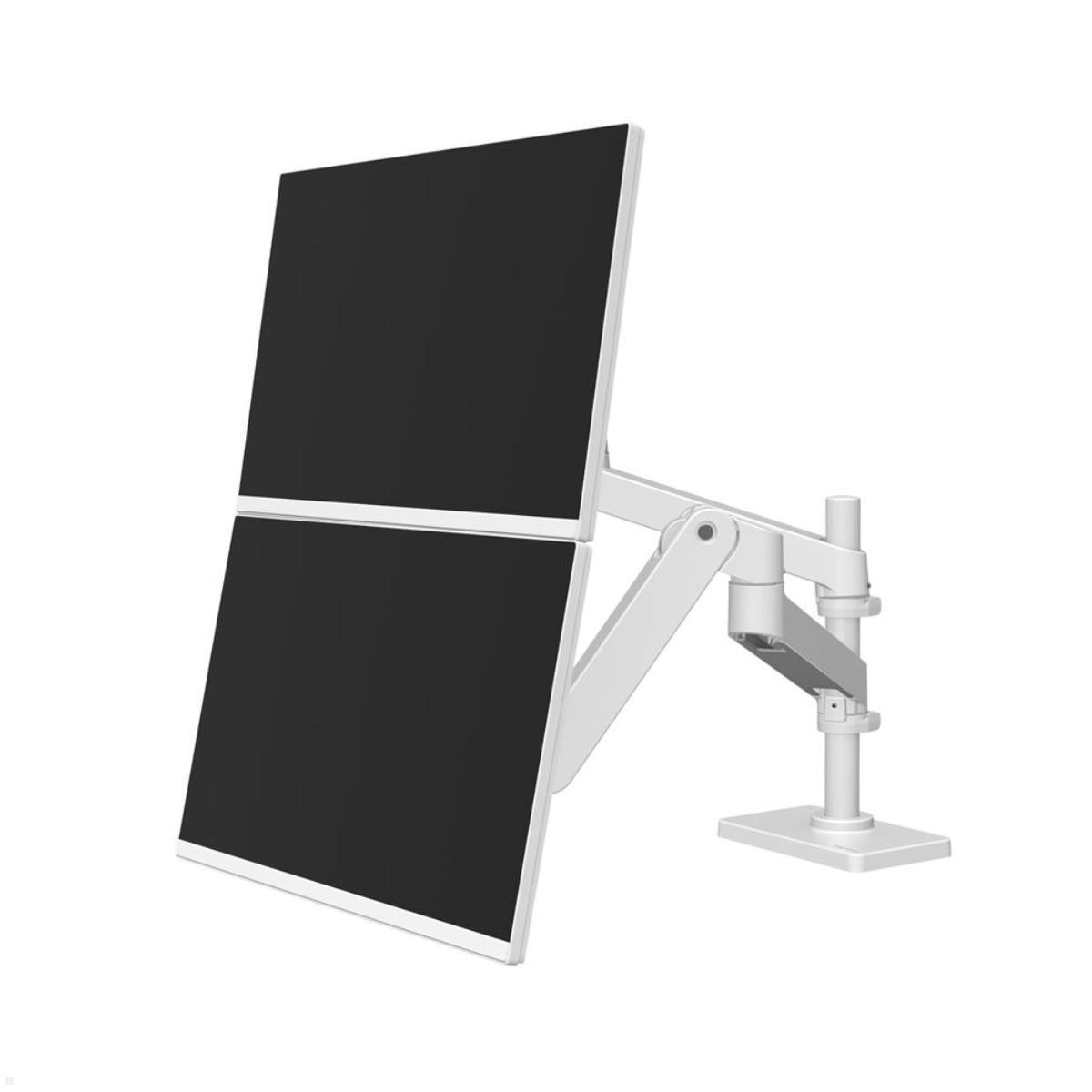 Ergotron LX Pro Dual Monitor Tischhalterung mit hoher Säule (45-690-290), weiß, Bildschirme übereinander