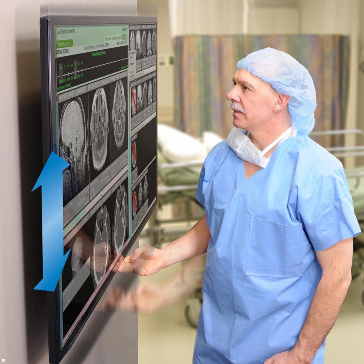 Ergotron Glide HD höhenverstellbare TV Wandhalterung, Anwendungsbeispiel Ergotron Glide HD höhenverstellbare TV Wandhalterung, Anwendungsbeispiel