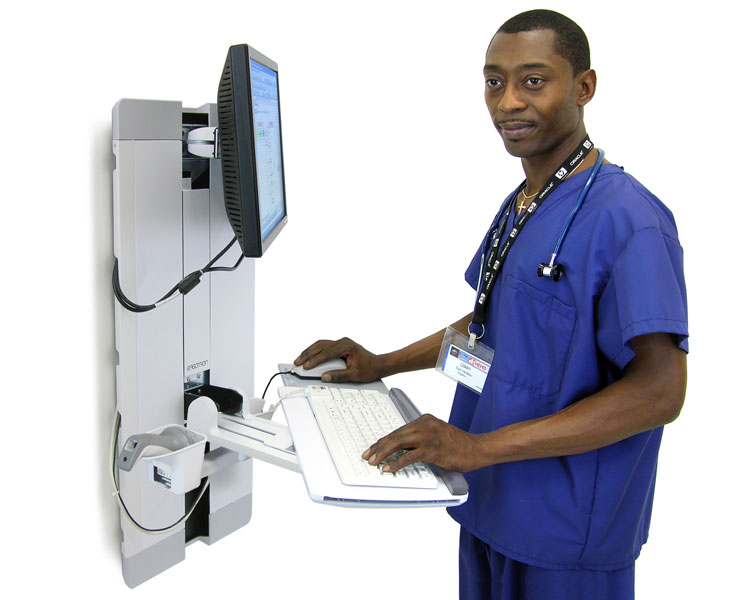 Ergotron StyleView Vertical Lift Tastaturablage, Anwendung Ergotron StyleView Vertical Lift Tastaturablage, Anwendung