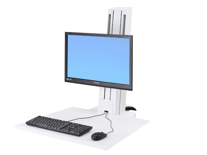 Ergotron 33-416-062 WorkFit SR Sit-Stand Workstation eingefahren