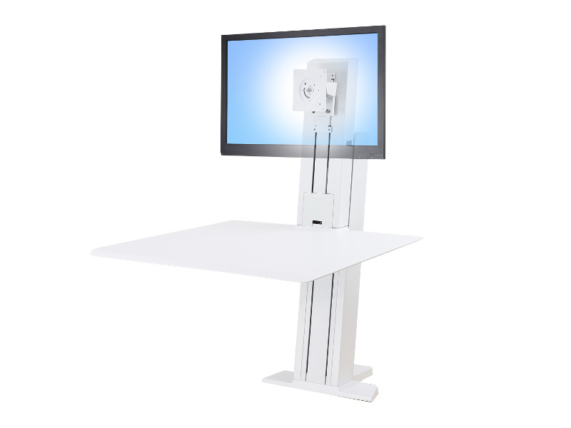 Ergotron 33-416-062 WorkFit SR Sit-Stand Workstation hochgefahren