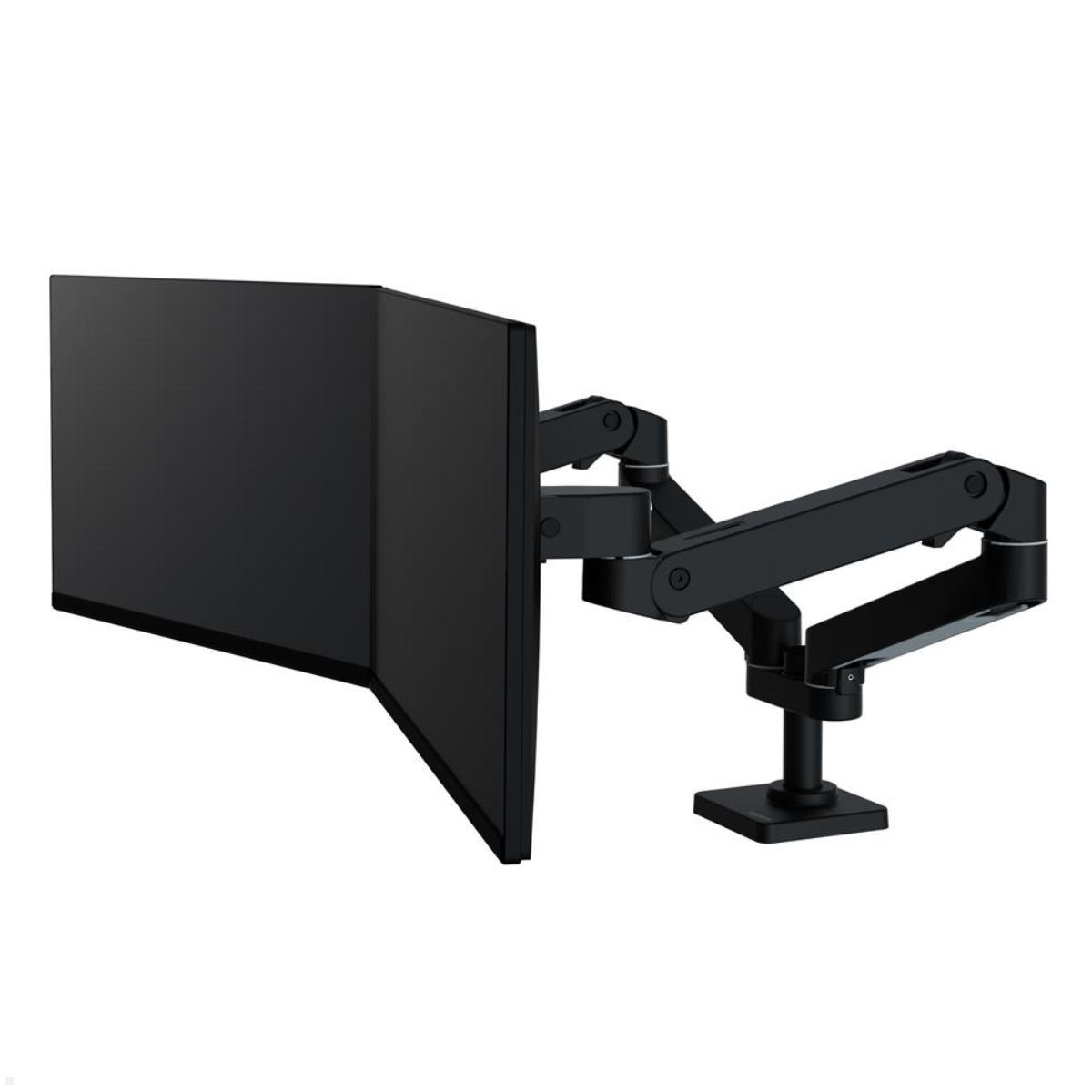 Ergotron LX Pro Dual Monitorhalter bis 27 Zoll side by side (45-686-292), seitliche Fronansicht