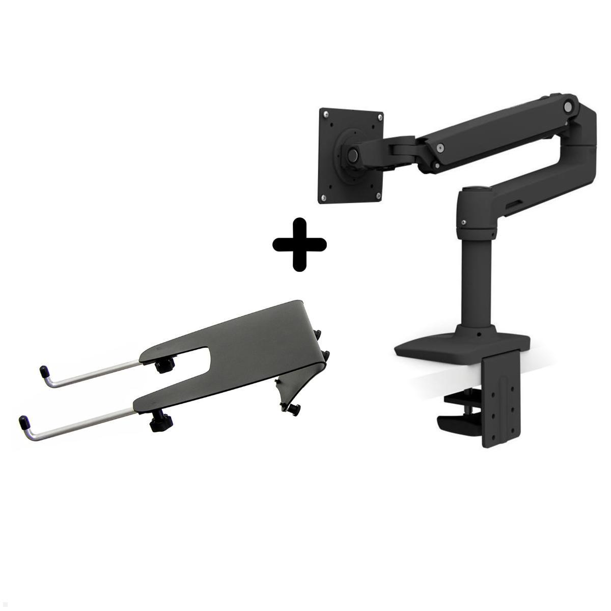 Ergotron LX Laptop Tischhalterung schwenkbar (45-241-524), schwarz Arm + Laptop Halterung Ergotron LX Laptop Tischhalterung schwenkbar (45-241-524), schwarz Arm + Laptop Halterung