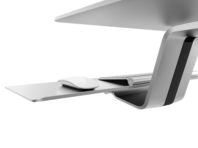 Ergotron WorkFit A Sitz-Steh-Arbeitsplatz Ablage