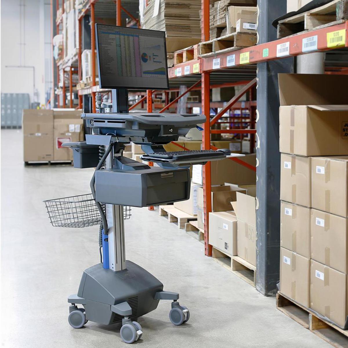 Ergotron StyleView mobiler Arbeitsplatz mit Monitorhalter Akku EU, Anwendung in der Industrie Ergotron StyleView mobiler Arbeitsplatz mit Monitorhalter Akku EU, Anwendung in der Industrie