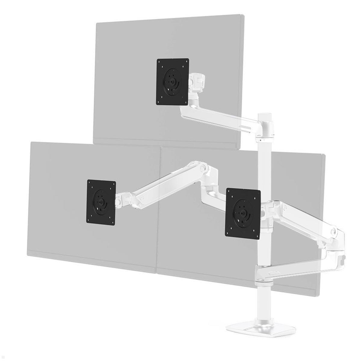 Monitorhalterung Tisch Schreibtisch schwenkbar, weiß - Ergotron NX