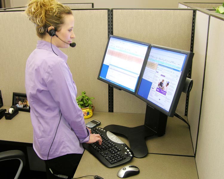 Ergotron LX Dual Lift 2 Monitore nebeneinander (33-299-195) Ergonomie