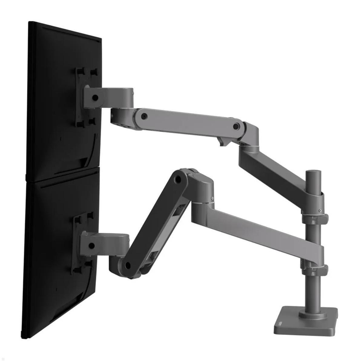 Ergotron LX Pro Dual Monitor Tischhalterung mit hoher Säule (45-690-293), grau
