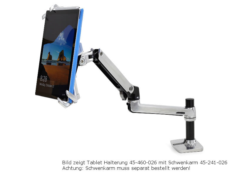Ergotron 45-460-026 verschließbare Tablethalterung mit Schwenkarm und Tablet Ergotron 45-460-026 verschließbare Tablethalterung mit Schwenkarm und Tablet