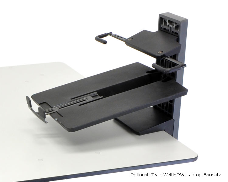 Ergotron TeachWell Steh Sitz Tisch mit Ablage und Rollen (24-220-055), Details Ergotron TeachWell Steh Sitz Tisch mit Ablage und Rollen (24-220-055), Details