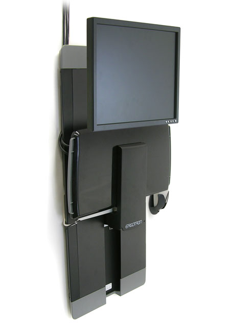 Ergotron StyleView Vertical Lift Monitor Wandhalterung höhenverstellbar schwarz (60-609-195), platzsparend Ergotron StyleView Vertical Lift Monitor Wandhalterung höhenverstellbar schwarz (60-609-195), platzsparend