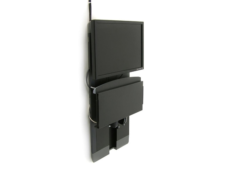 Ergotron StyleView Vertical Lift TV Wandhalterung (60-593-195) eingeklappt Ergotron StyleView Vertical Lift TV Wandhalterung (60-593-195) eingeklappt