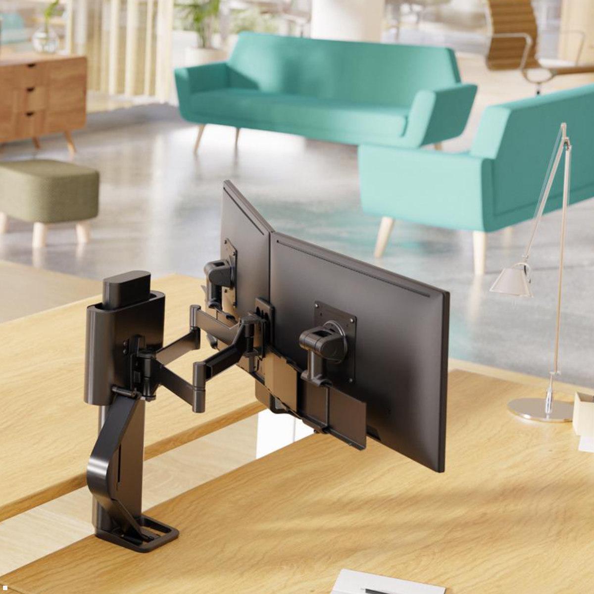 Ergotron TRACE Dual Monitor Tischhalterung (45-631-224), schwarz Anwendung Schreibtisch Ergotron TRACE Dual Monitor Tischhalterung (45-631-224), schwarz Anwendung Schreibtisch