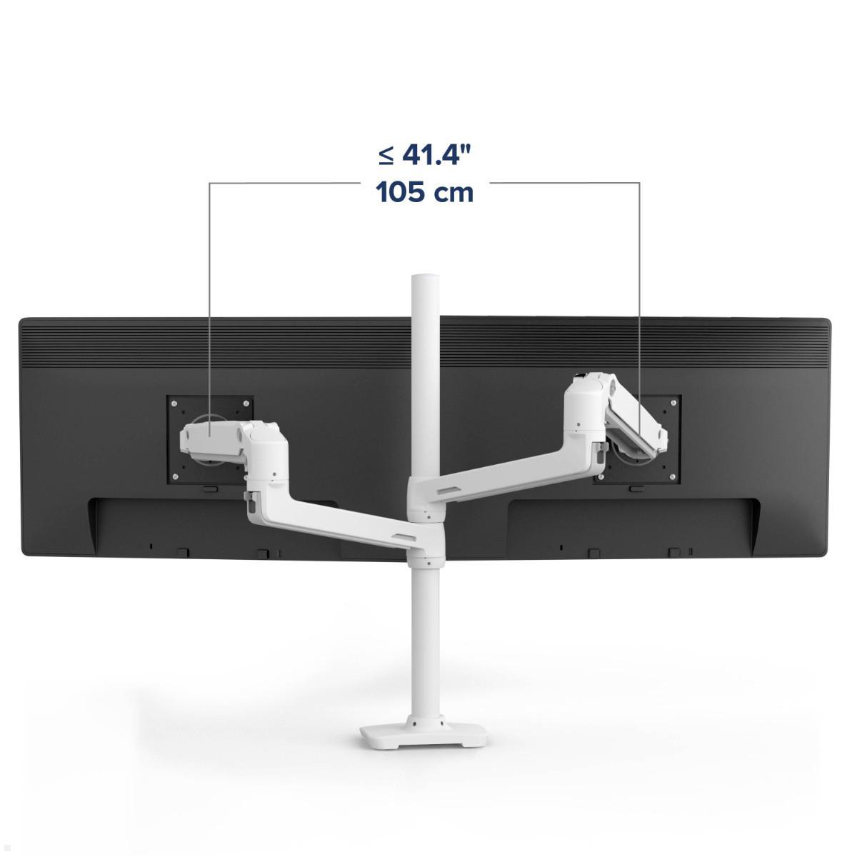 45-489-216, Ergotron Tisch-Monitorhalterung, zweifach, 25, 100x100 /  75x75, 10kg, weiss