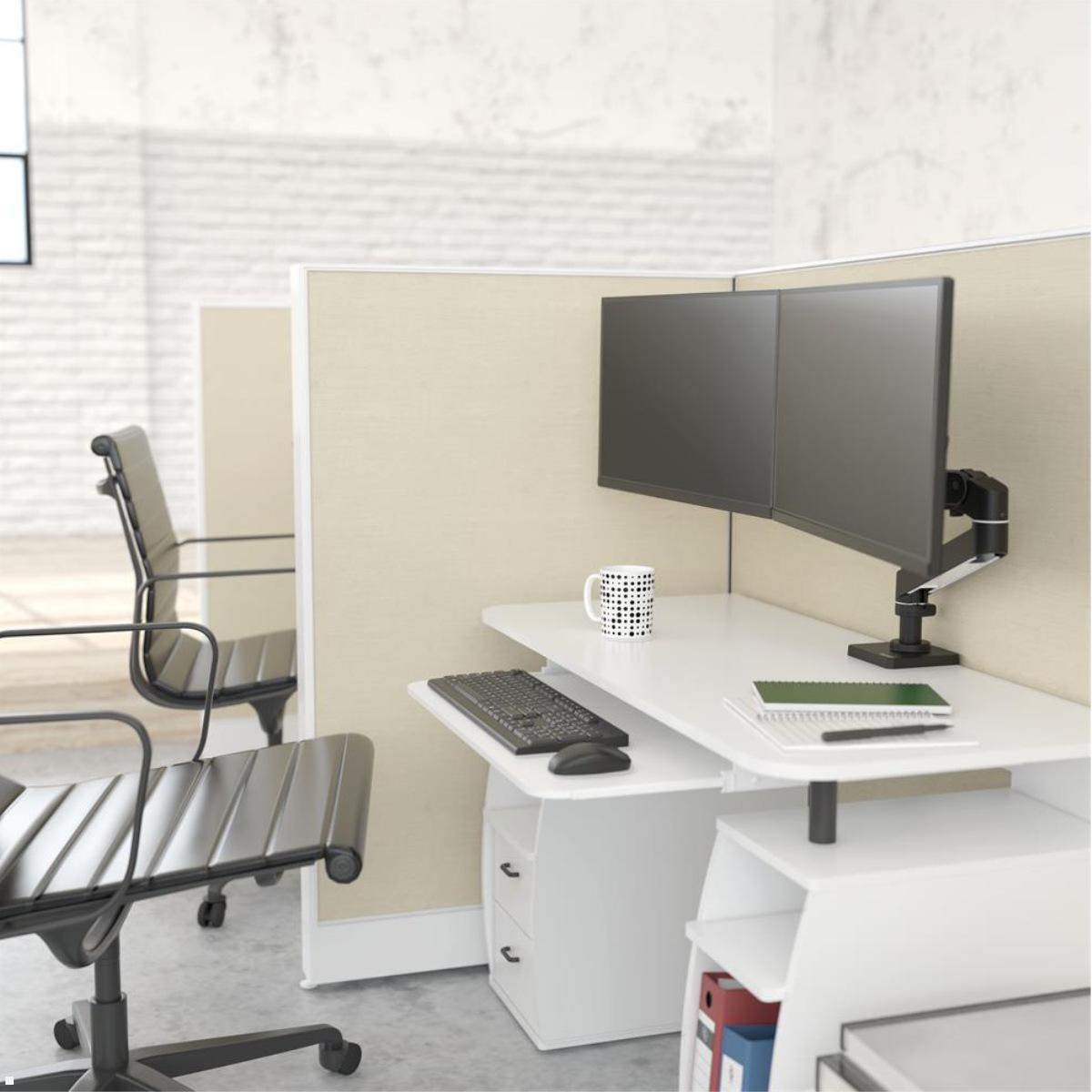 Ergotron LX Pro dual Monitor Tischhalterung bis 27 Zoll (45-684-293), grau, Beispiel