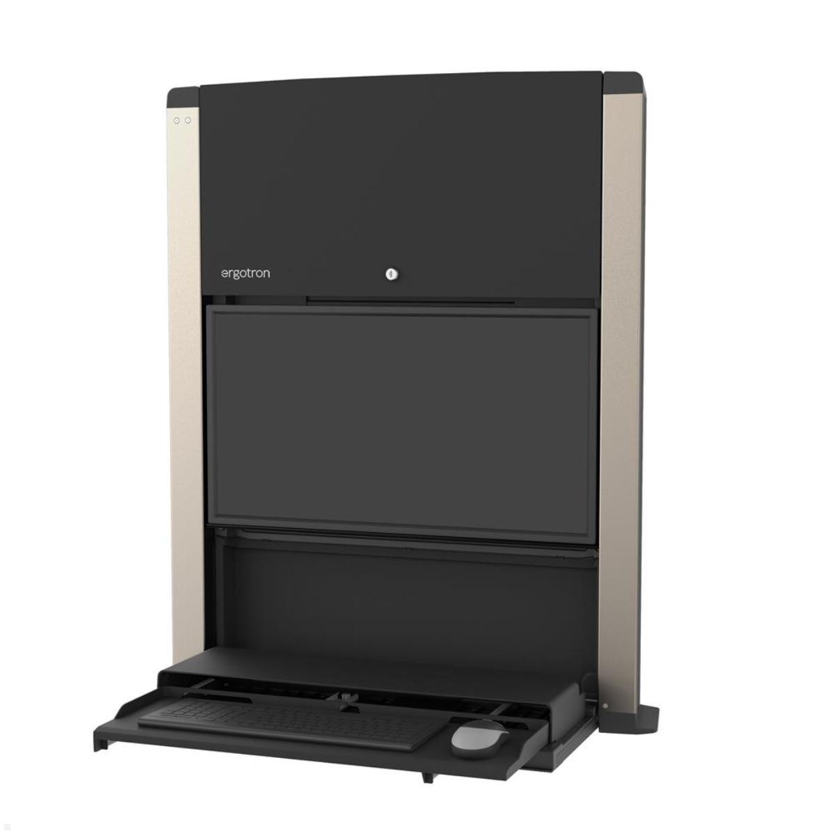 Ergotron CareFit PC Wandarbeitsplatz mit Gehäuse, schwarz (61-367-060)