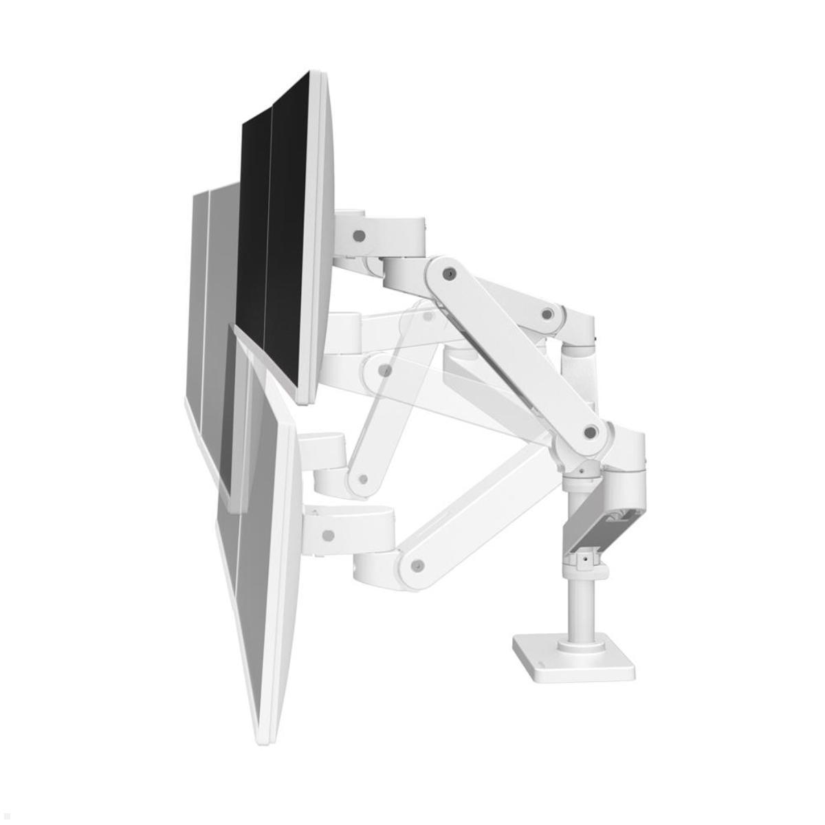 Ergotron LX Pro Dual Monitor Tischhalterung mit hoher Säule (45-690-290), weiß, höhenverstellbar