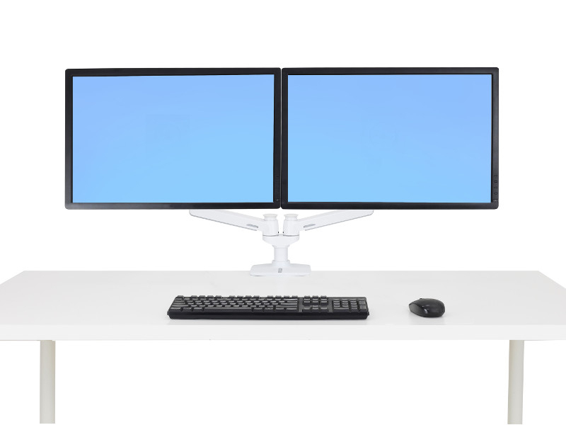 Ergotron LX Monitorhalterung für 2 Monitore nebeneinander (45-491-216), weiß Ergotron LX Monitorhalterung für 2 Monitore nebeneinander (45-491-216), weiß