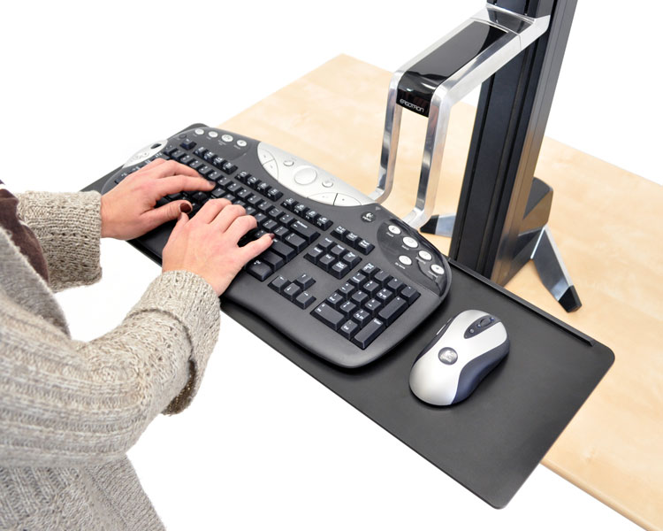 Ergotron Zubehör Große Tastaturablage für WorkFit-S (97-653), Anwendung