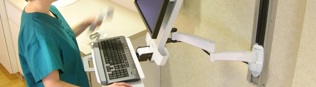 Ergotron Serie 200 - Wandhalterung mit Schwenkarm, Dual-Monitor