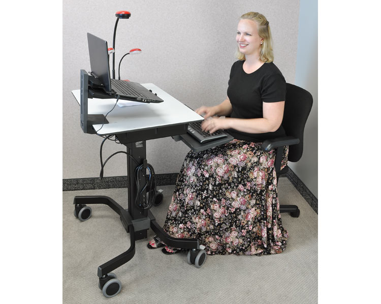 Ergotron TeachWell Steh Sitz Tisch mit Ablage und Rollen (24-220-055), Anwendung Ergotron TeachWell Steh Sitz Tisch mit Ablage und Rollen (24-220-055), Anwendung