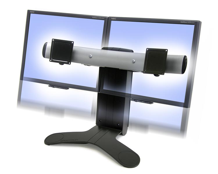 Ergotron LX Dual Lift 2 Monitore nebeneinander (33-299-195) Cross Bar