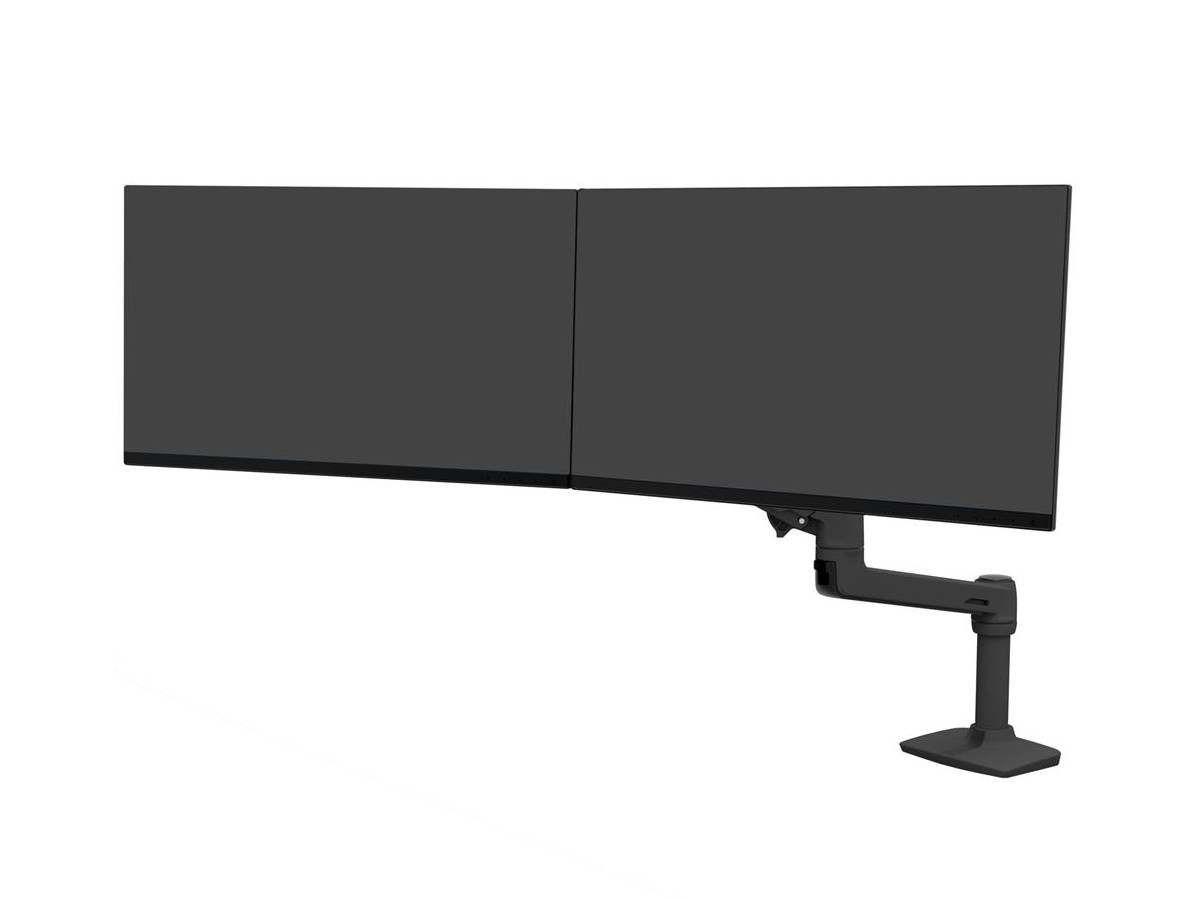 Ergotron LX Dual Tisch Monitorhalterung, schwarz (45-489-224) Ergotron LX Dual Tisch Monitorhalterung, schwarz (45-489-224)