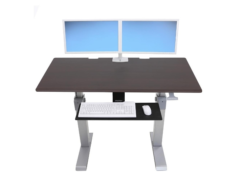 Ergotron WorkFit-DL 60 mobiler Sitz-Steh-Arbeitsplatz Nussbaum (24-568-F59) Arbeitsplatzorganisation