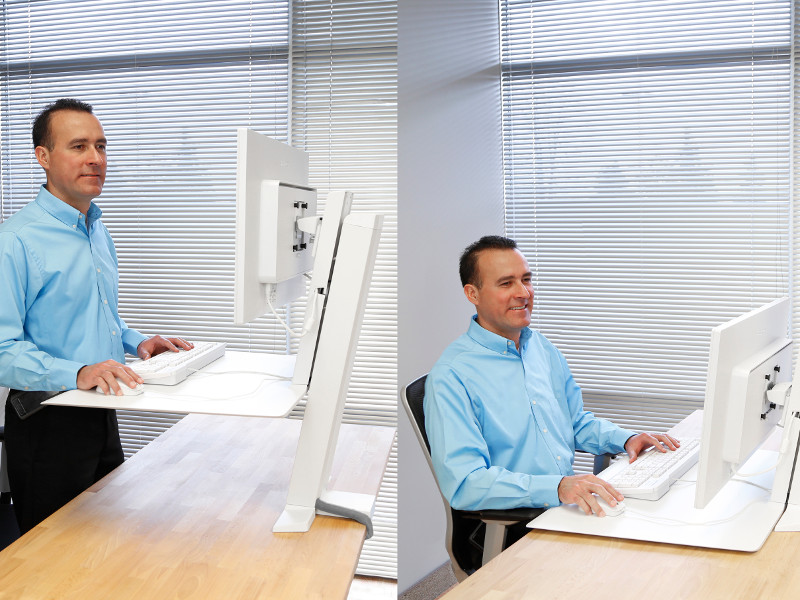 Ergotron 33-415-062 WorkFit SR Workstation Wechsel Steh-Sitz-Platz