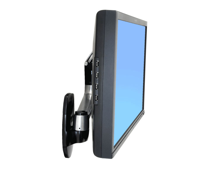 Ergotron 45-268-026 LX HD Wandhalterung mit Schwenkarm an der Wand Ergotron 45-268-026 LX HD Wandhalterung mit Schwenkarm an der Wand