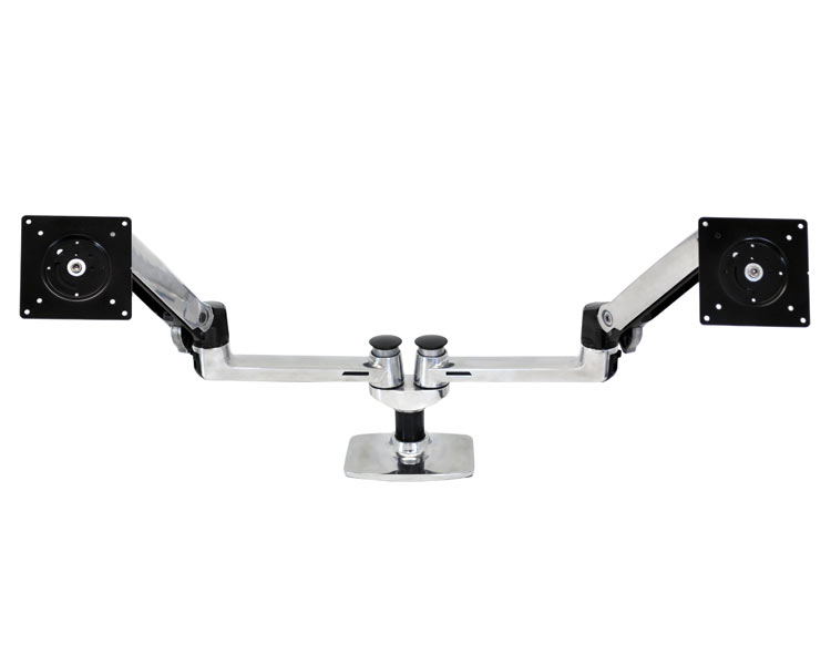 Ergotron LX Dual Tischhalterung für 2 Monitore nebeneinander (45-245-026) Schwenkarme
