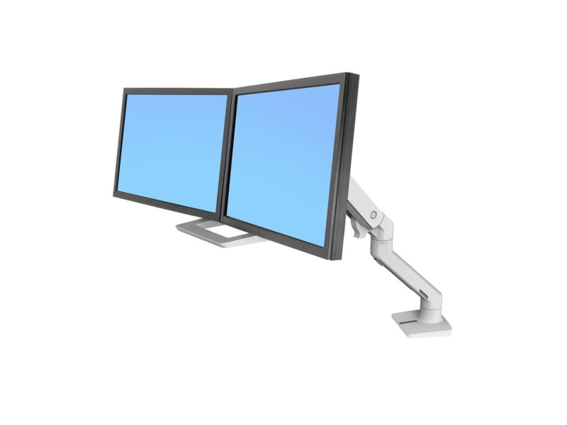 Ergotron HX Arm Dual Monitor Tischhalterung (45-476-216) Beispiel mit Displays Ergotron HX Arm Dual Monitor Tischhalterung (45-476-216) Beispiel mit Displays
