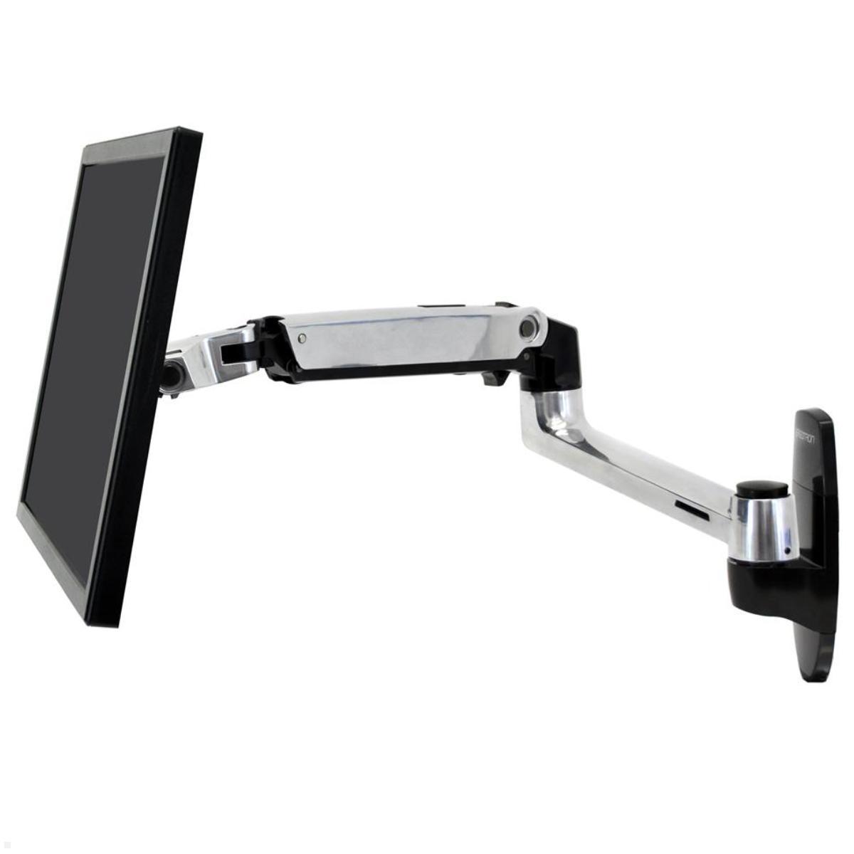 Ergotron LX Arm Monitorhalterung für Rohre / Säulen 46-50 mm, silber, Seitenansicht Ergotron LX Arm Monitorhalterung für Rohre / Säulen 46-50 mm, silber, Seitenansicht