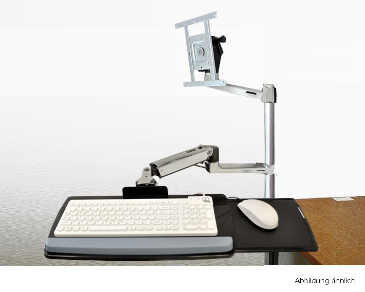 Ergotron LX HD Tischmontage mit Schwenkarm und LX Tastaturschwenkarm Ergotron LX HD Tischmontage mit Schwenkarm und LX Tastaturschwenkarm