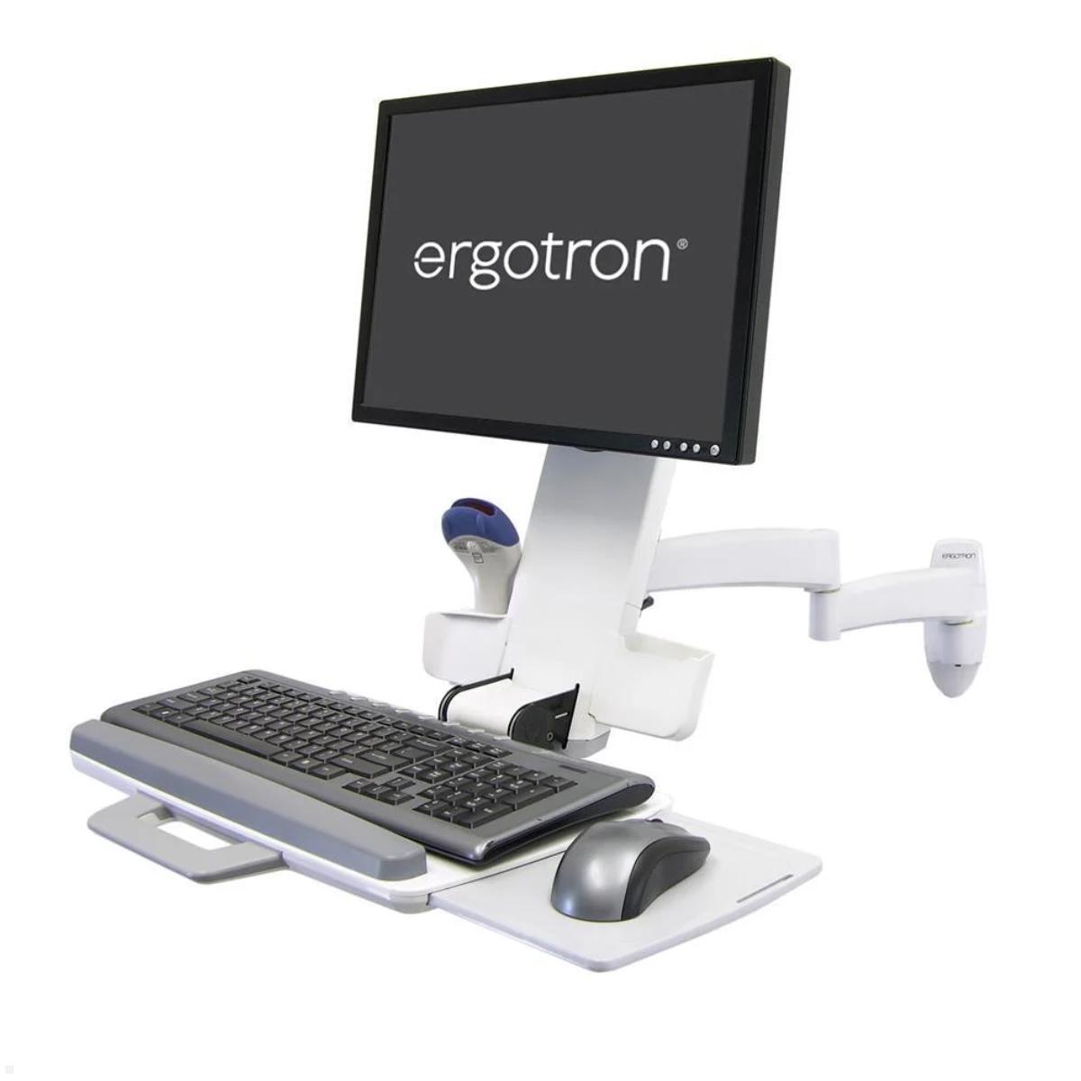 Ergotron Serie 200 Combo schwenkbarer Monitor Wandhalter mit Tastaturablage (45-230-216), weiß Ergotron Serie 200 Combo schwenkbarer Monitor Wandhalter mit Tastaturablage (45-230-216), weiß