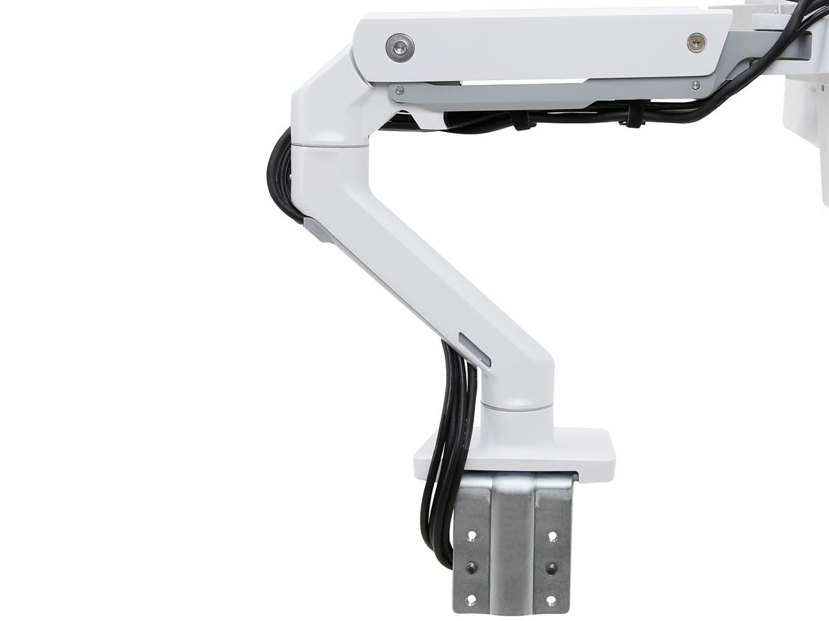 Ergotron HX Dual Tisch Monitorhalterung für USM Tisch, weiß (46-477-217) integrierte Kabelführung Ergotron HX Dual Tisch Monitorhalterung für USM Tisch, weiß (46-477-217) integrierte Kabelführung