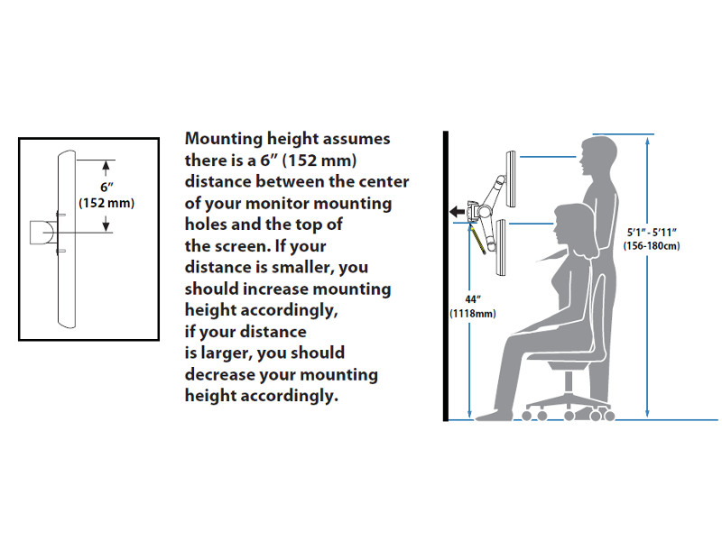 Ergotron Serie 400 Sitz-Steh-Arbeitsplatz 45-007-099 Ergotron Serie 400 Sitz-Steh-Arbeitsplatz 45-007-099