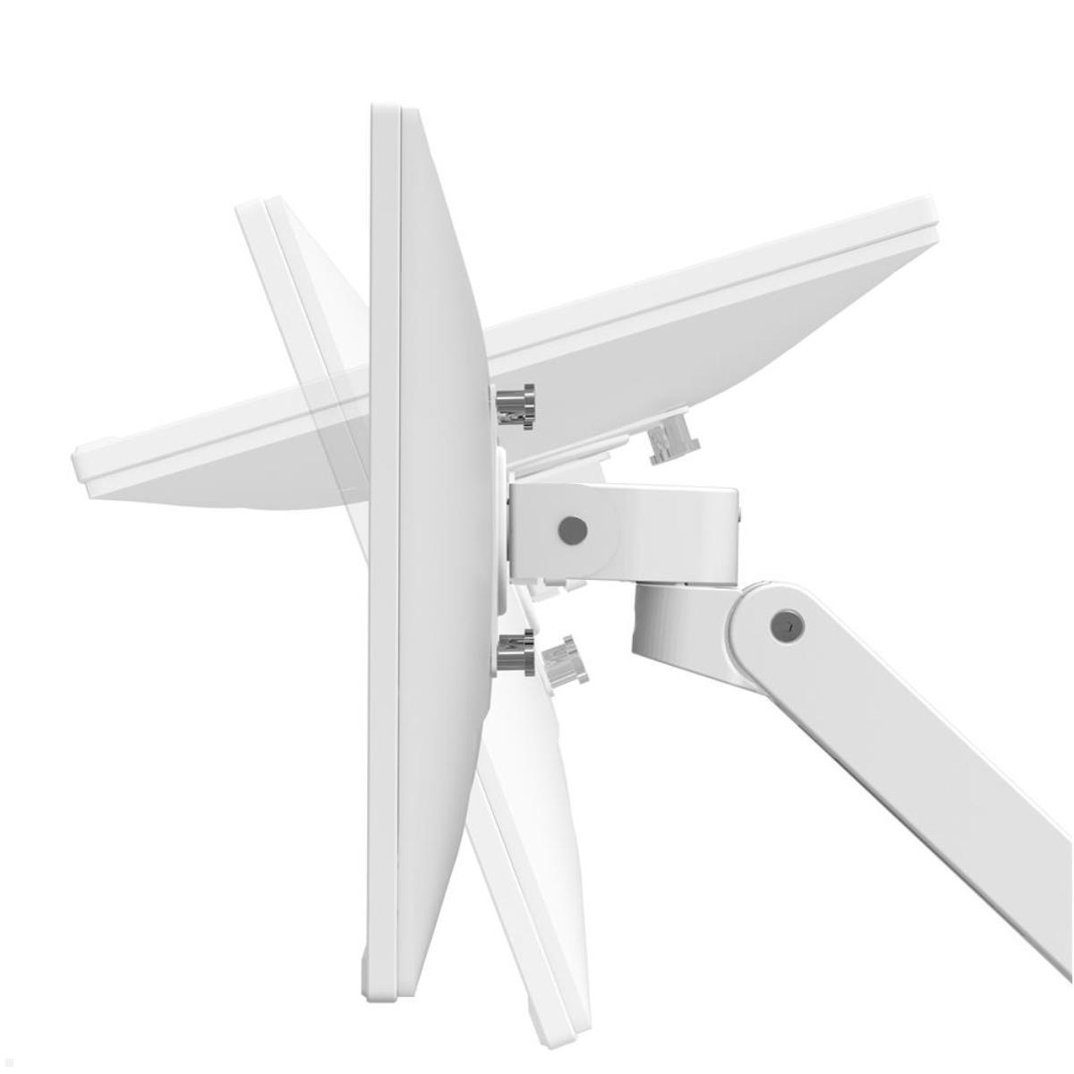 Ergotron LX Pro Dual Monitor Tischhalterung mit hoher Säule (45-690-290), weiß, neibarer Bildschirm