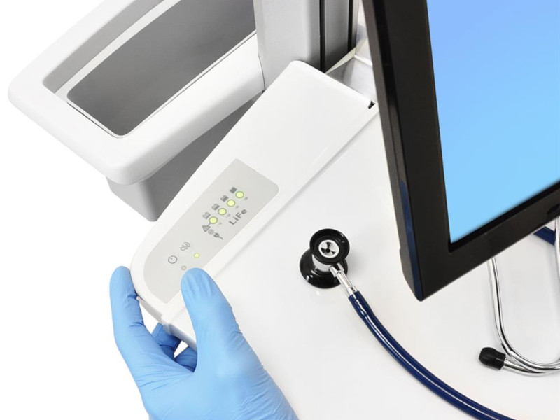 Ergotron StyleView EMR-Fahrwagen mit Display Halter, Stromversorgung (SV42-6302-2) einstellbar Ergotron StyleView EMR-Fahrwagen mit Display Halter, Stromversorgung (SV42-6302-2) einstellbar