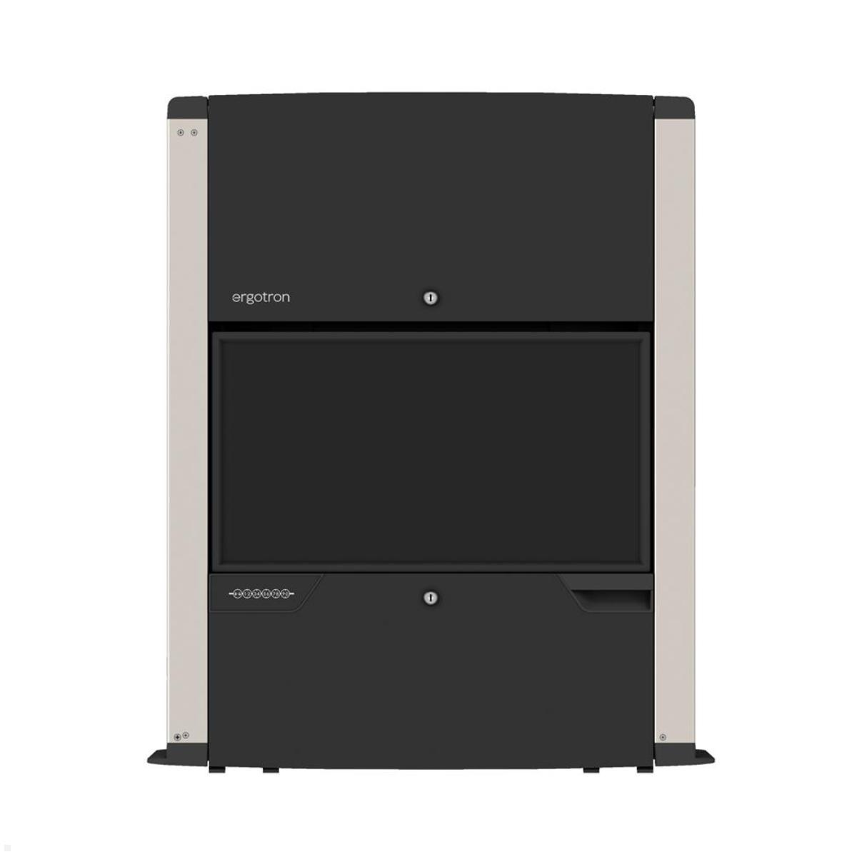 Ergotron CareFit PC Wandarbeitsplatz mit Gehäuse, schwarz (61-367-060) Frontale Ansicht
