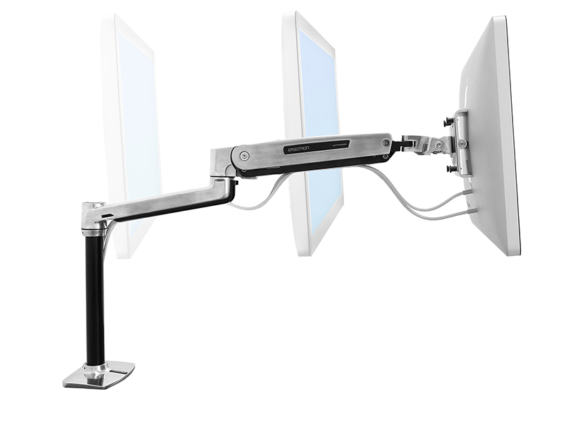 Ergotron LX HD Sitz-Steh Tischhalterung mit Monitorarm (45-384-026)