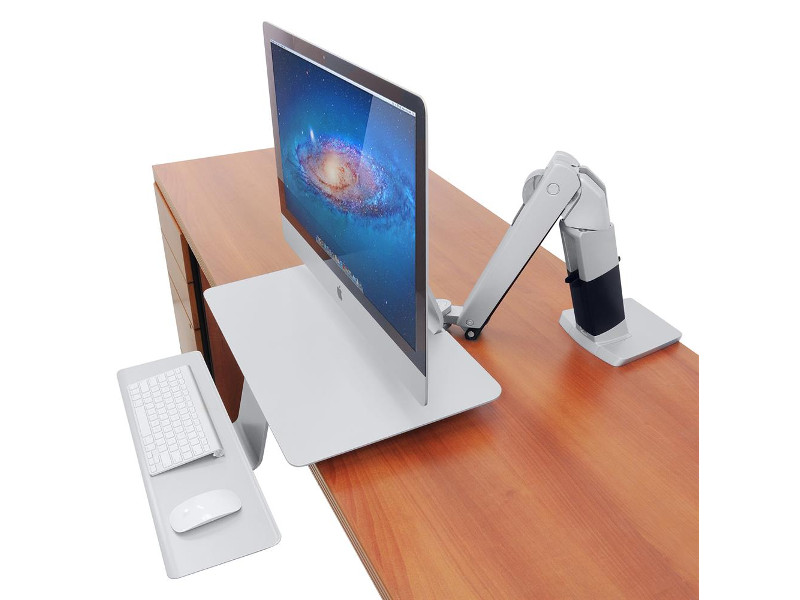 Ergotron WorkFit A Sitz-Steh-Arbeitsplatz für Apple (24-414-227) Anwendungsbeispiel